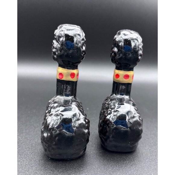 Vintage Black Poodle Salt & Pepper Shakers Ceramic Japan MCM - Picture 6 of 7